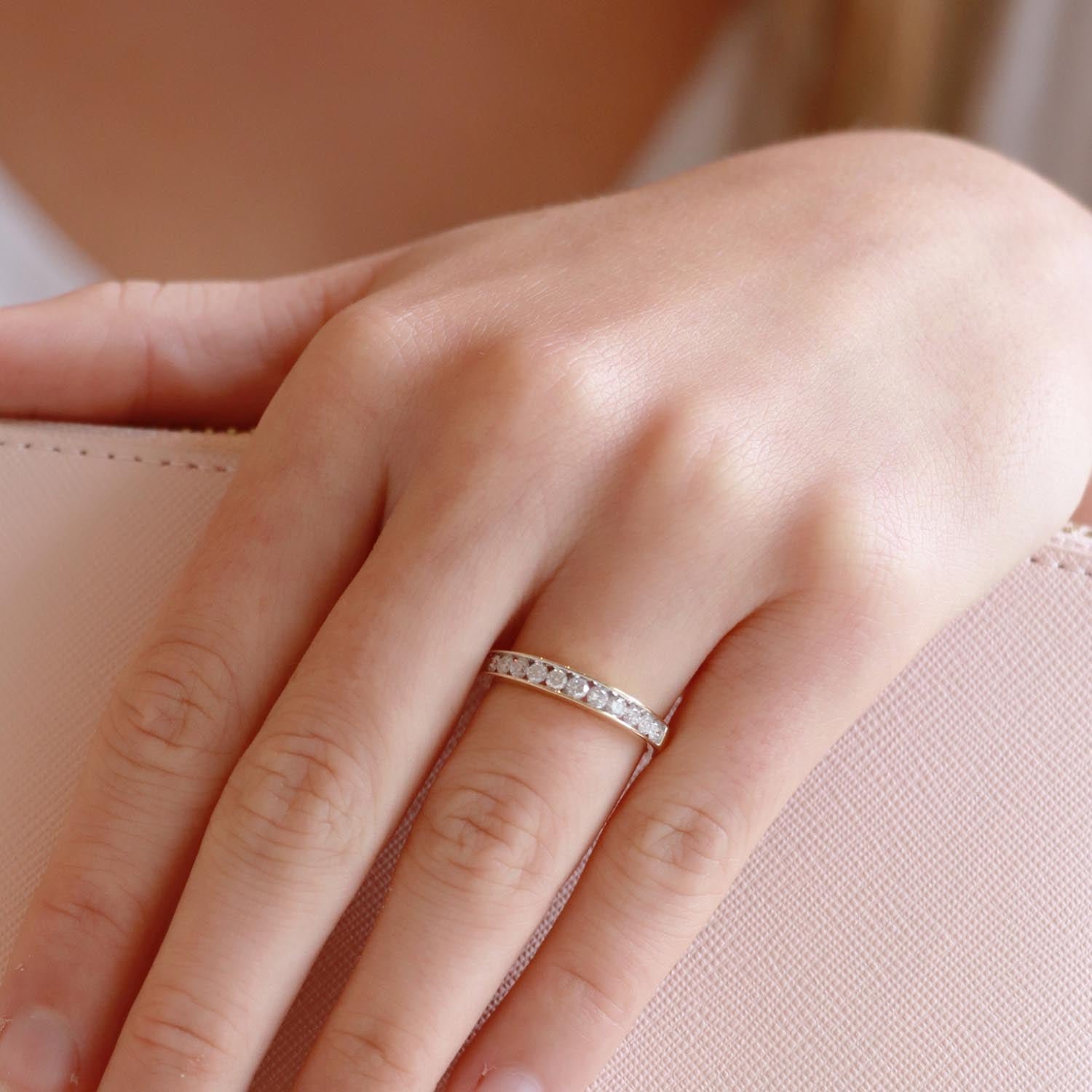 Band Ring with 0.50ct Diamonds in 9K Yellow Gold - Image 2