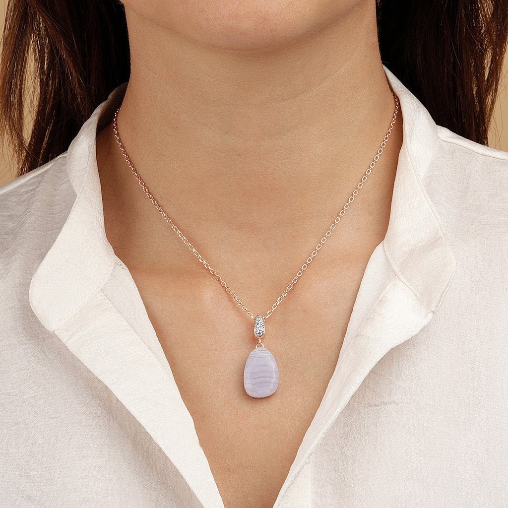 Bronzallure Necklace With Stone Pendant And Pave Details - Image 2